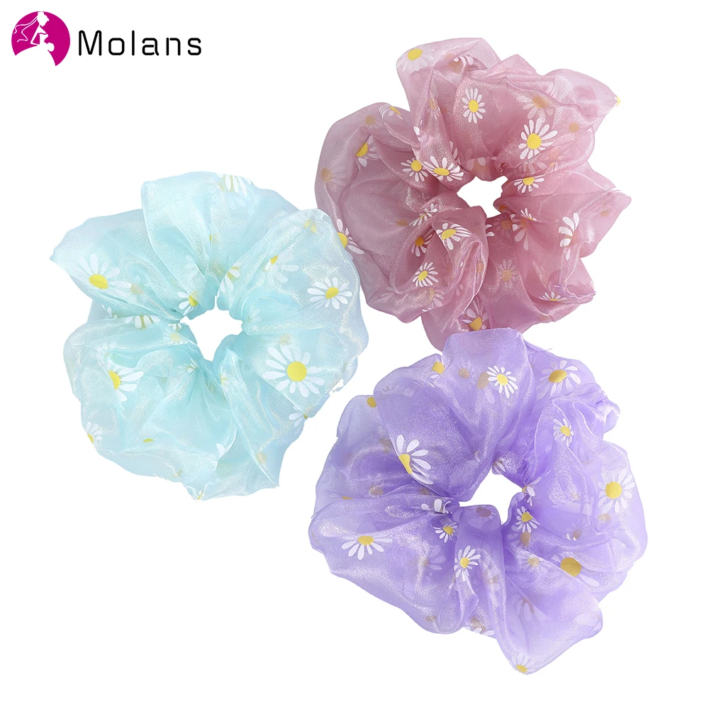 Molans IG органза большой резинка для волос веревочки Мода девушка женский хвостик