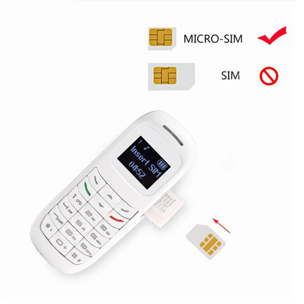 

Mini Wireless Headphone Mini Earbuds Fashionable Dumb Phone for Men (Black)