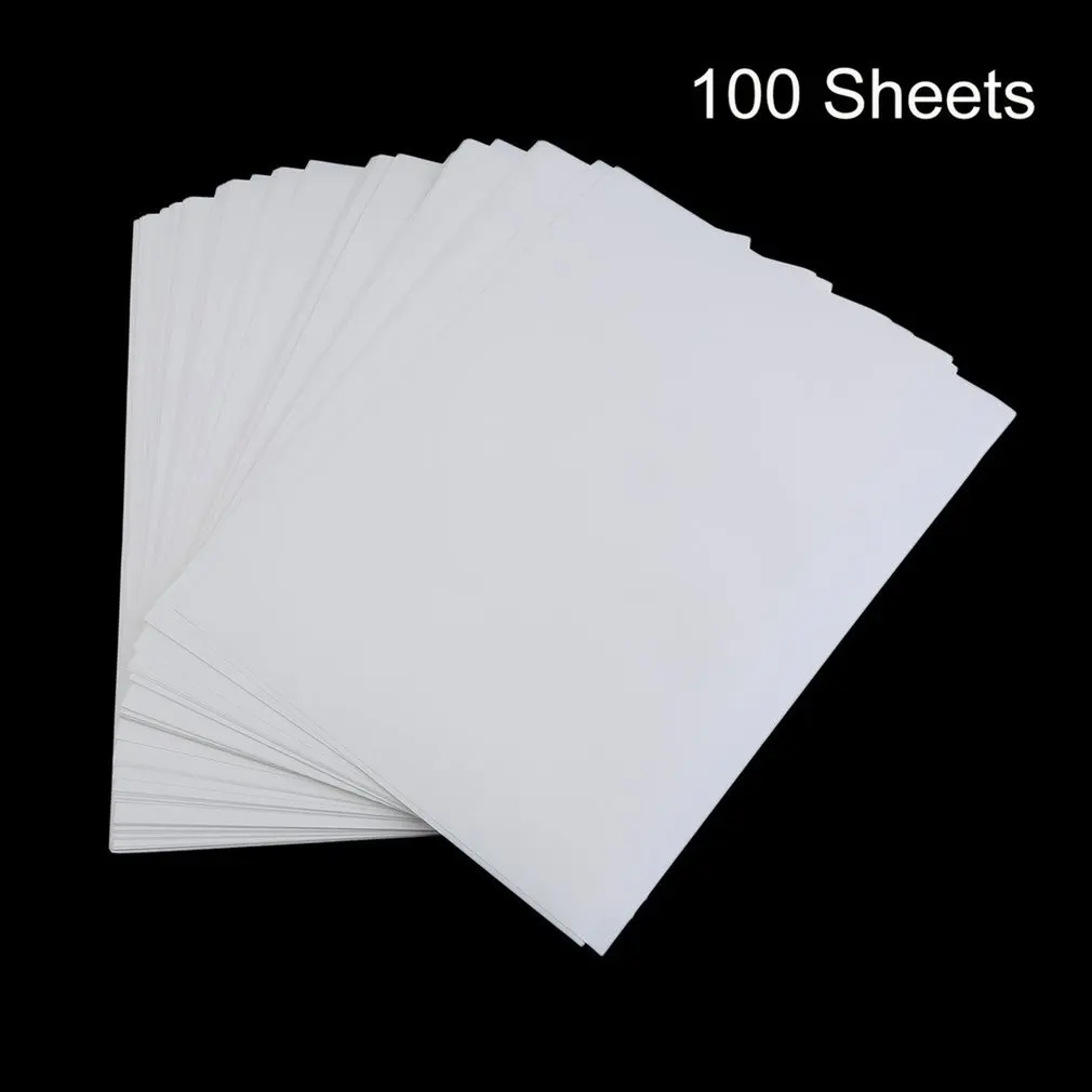 

100 PCS A4 Sublimation Print Paper For Polyester Cotton T-Shirt Iron On Transfer Paper Heat Printing Transfer Accessories