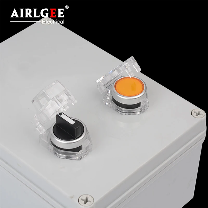 Защитный чехол для кнопки 22 мм Прозрачный квадратный защитный переключателя