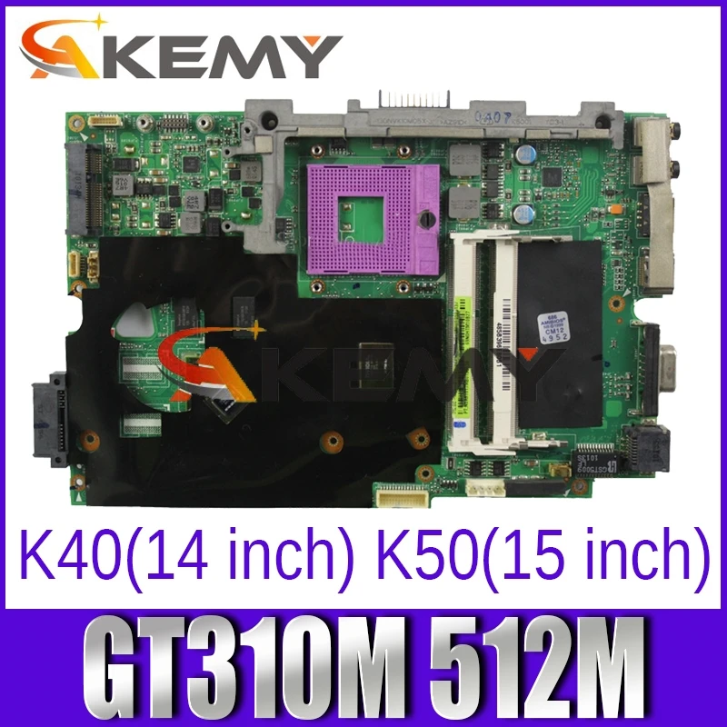 K50IE K40IE материнская плата для ноутбука For Asus K40ID K50ID X50DI K40I K50I Материнская GT310M 512 100%