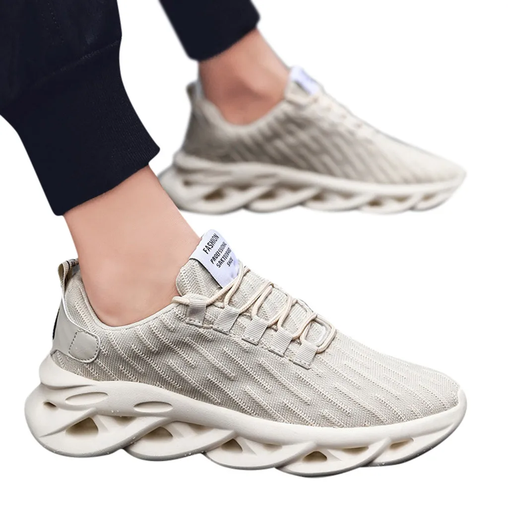 Мужские кроссовки SAGACE летние легкие сетчатые Нескользящие дышащие на платформе