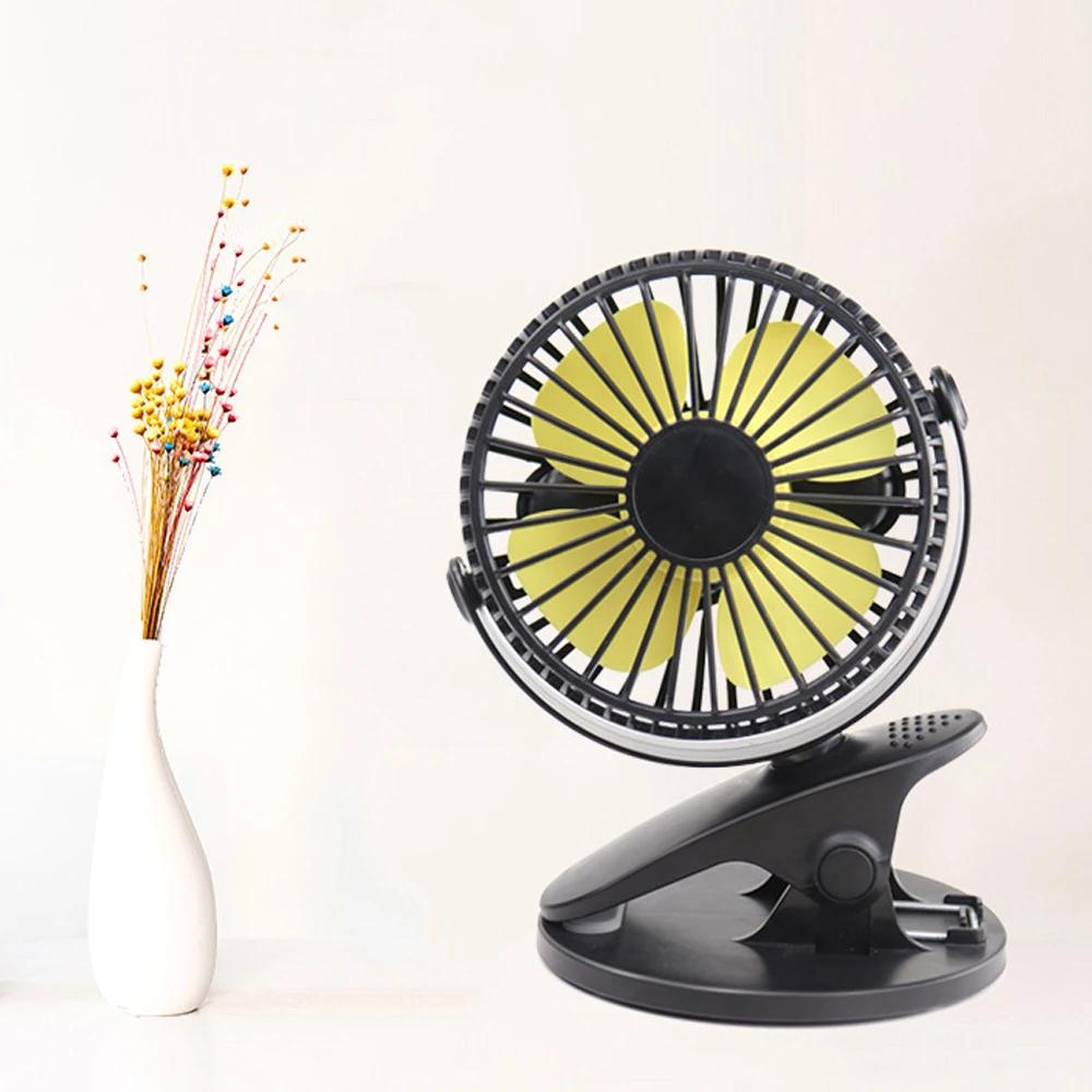 Мини-Настольный вентилятор с зарядкой от USB регулируемый охлаждающий на 360