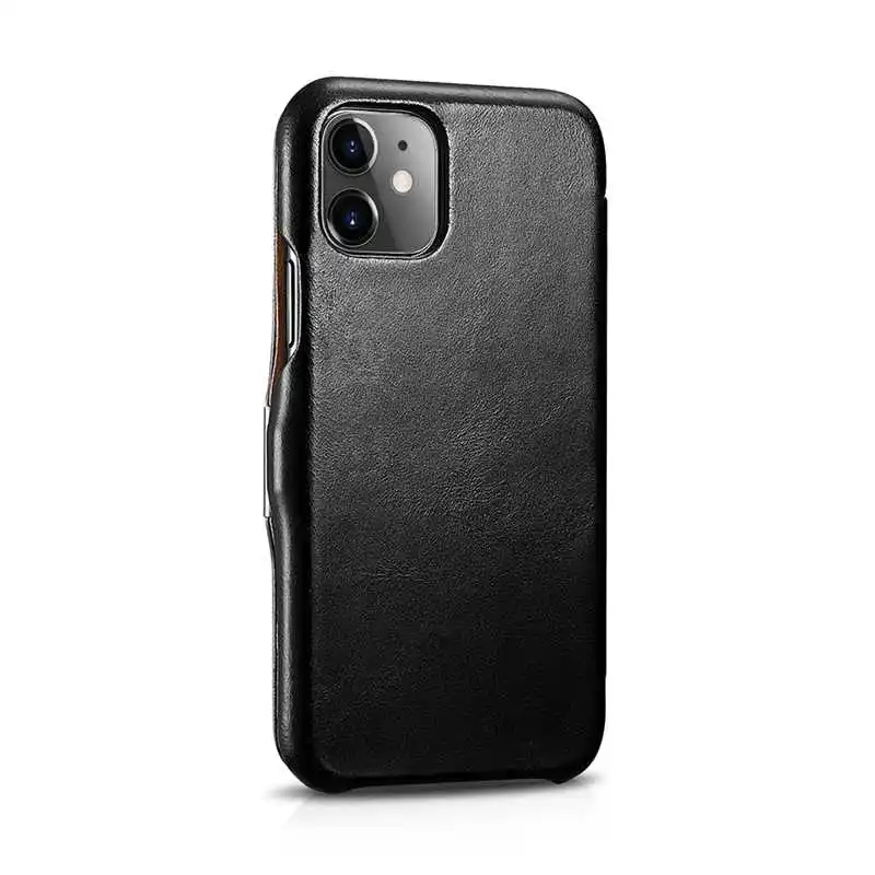2 ICARER высокое качество премиум натуральная Кожа винтажный откидной Чехол для iPhone 11 кожаный флип чехол 6,1 дюймов - Цвет: 2