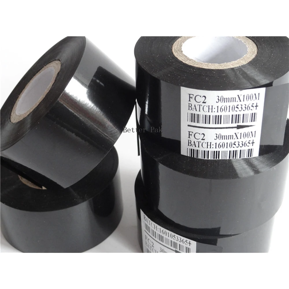 FC2 30 мм x 100 м кодирующая машина цветная лента RCIDOS черная следуйте упаковочной