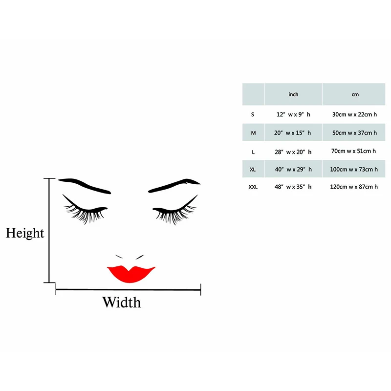 

Beauty Face Wall Decal For Salon Spa Room