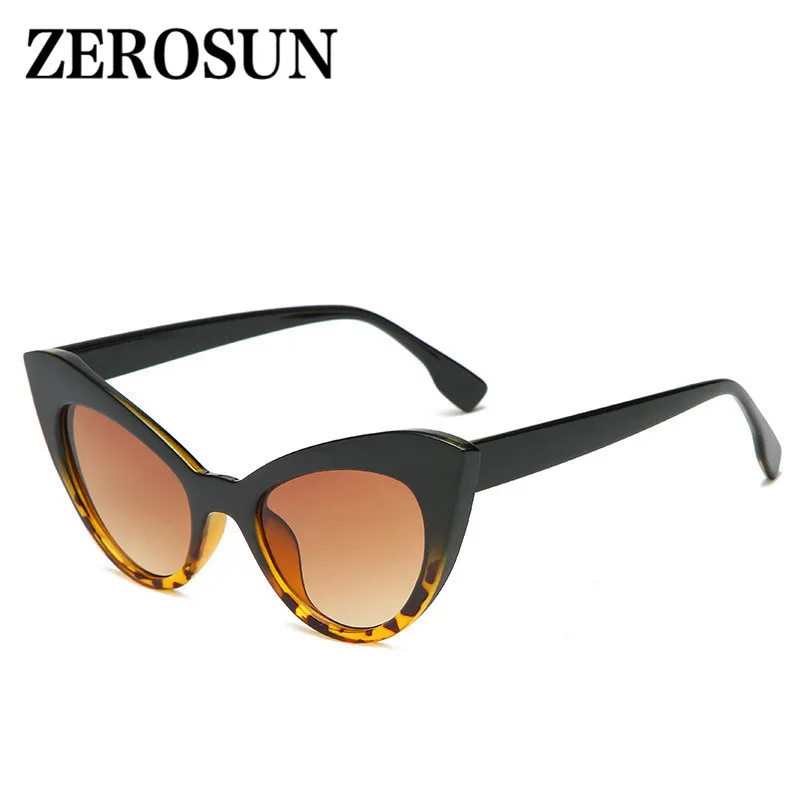 Zerosun кошачий глаз солнцезащитные очки женские красные Винтажные Солнцезащитные