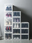 Складная коробка для обуви, прозрачная Пыленепроницаемая коробка для хранения кроссовок, баскетбольной обуви, шкафчик для мелочей, противоувлажняющий комбинированный шкаф для обуви
