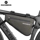 Велосипедные Сумки ROCKBROS с рамой, вместительная Водонепроницаемая треугольная сумочка на велосипед, герметичные аксессуары