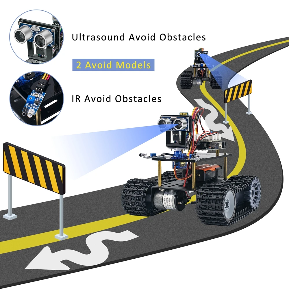 Новинка! LAFVIN Мини Танк робот умный автомобильный комплект для Arduino Обучающий