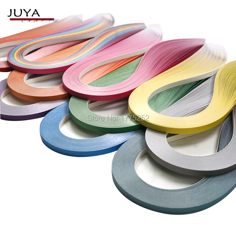 JUYA Gradient Paper Quilling Strips, 10 Colors, 390mm Length, 4 Width Options, QP388, White to Dark Color Transition image 2
