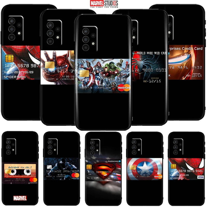 

Phone Case For Samsung Galaxy A52 5G 4G Soft Coque Cover Marvel Avengers Comics Iron Man SpiderMan Venom Hulk Deadpool