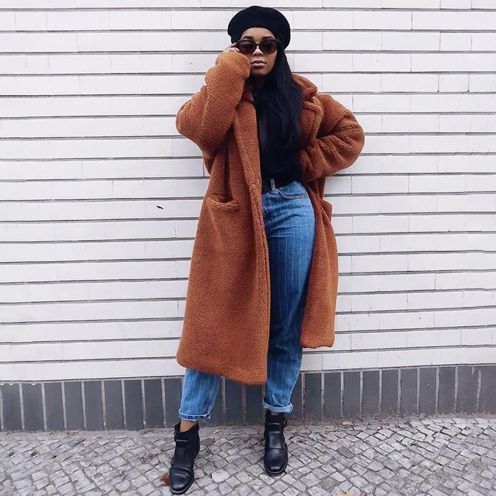 Женское пальто из искусственного меха куртка с плюшевым медведем женская теплая