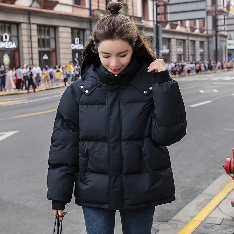 Новинка 2019 зимняя женская куртка парка большого размера облегающая верхняя