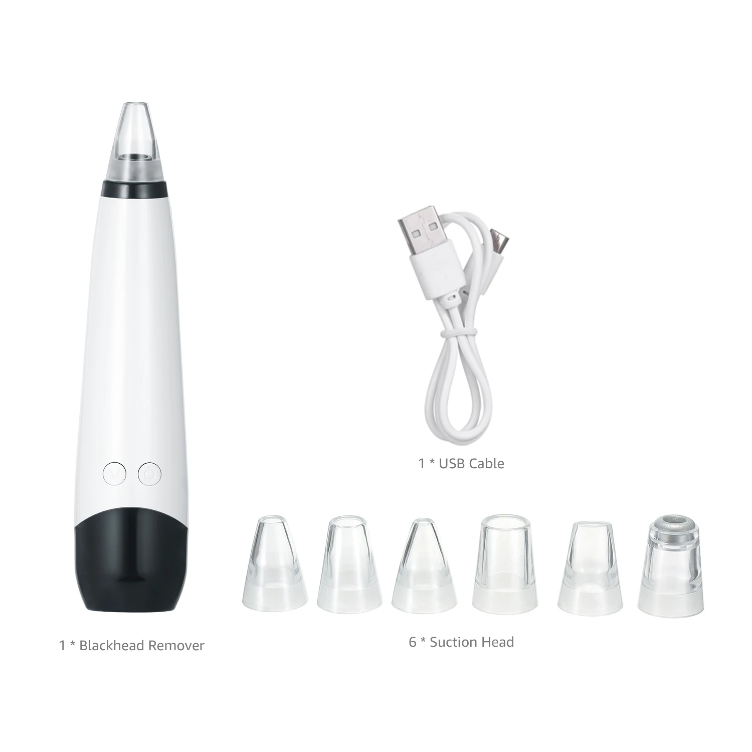 Vacuum Suction Facial Clean Pore Cleaner Nose Blackhead Remover Extractor Beatiful Tool with 6 Head for Women | Красота и здоровье