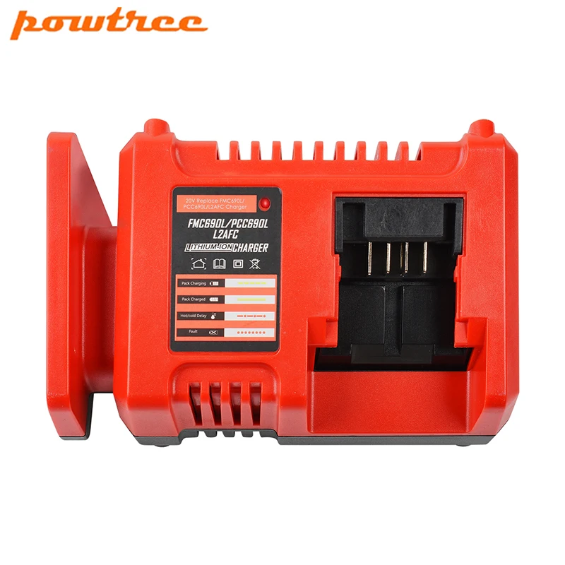 Powtree для Black & Decker LBXR20 12V li ion полное напряжение постоянный ток зарядка батареи
