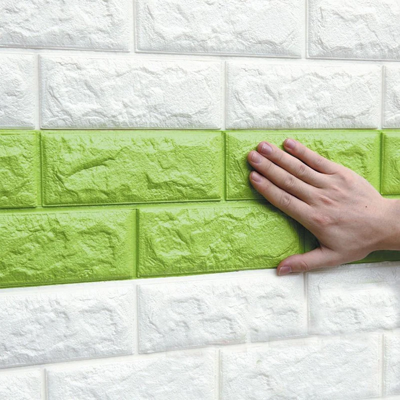 

New 3D Brick Wall Stickers Wallpaper Decor Foam Waterproof Wall Covering Wallpaper For Kids Living Room Diy Background Hot Sale