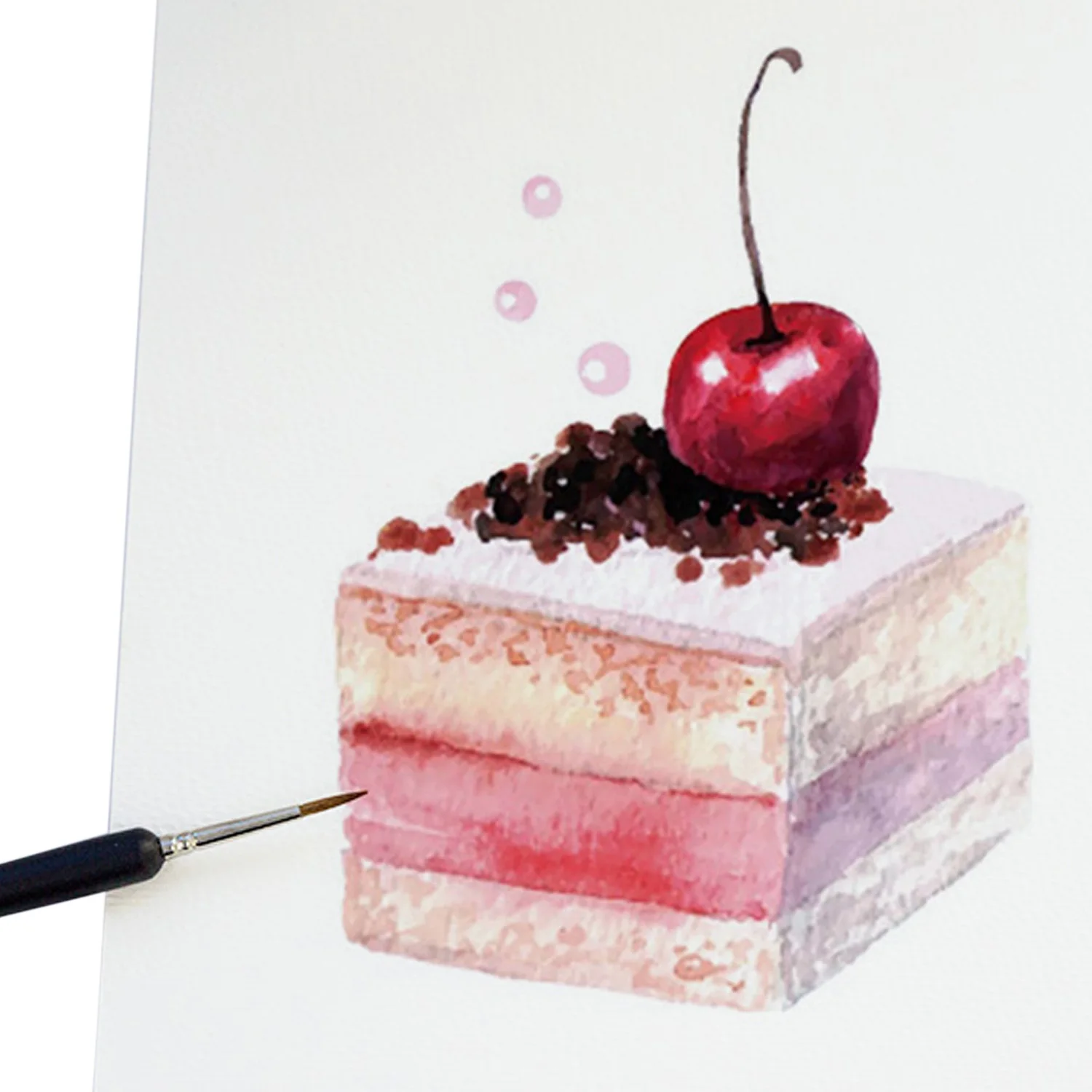 Кисти для рисования с деревянной ручкой и нейлоновым ворсом набор кистей