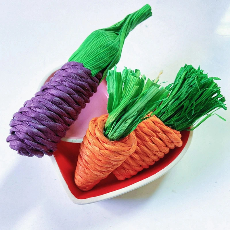

Bird Toys Set Straw Parrot Bite Toys Hamster Carrot Toys Guinea Pig Toys Hamster Chew Bite Toys Teeth Chewing Toys Dorakitten