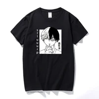anime tops todoroki bnha t shirt my hero academia classic t shirt for men casual cotton short sleeve tshirt euro size