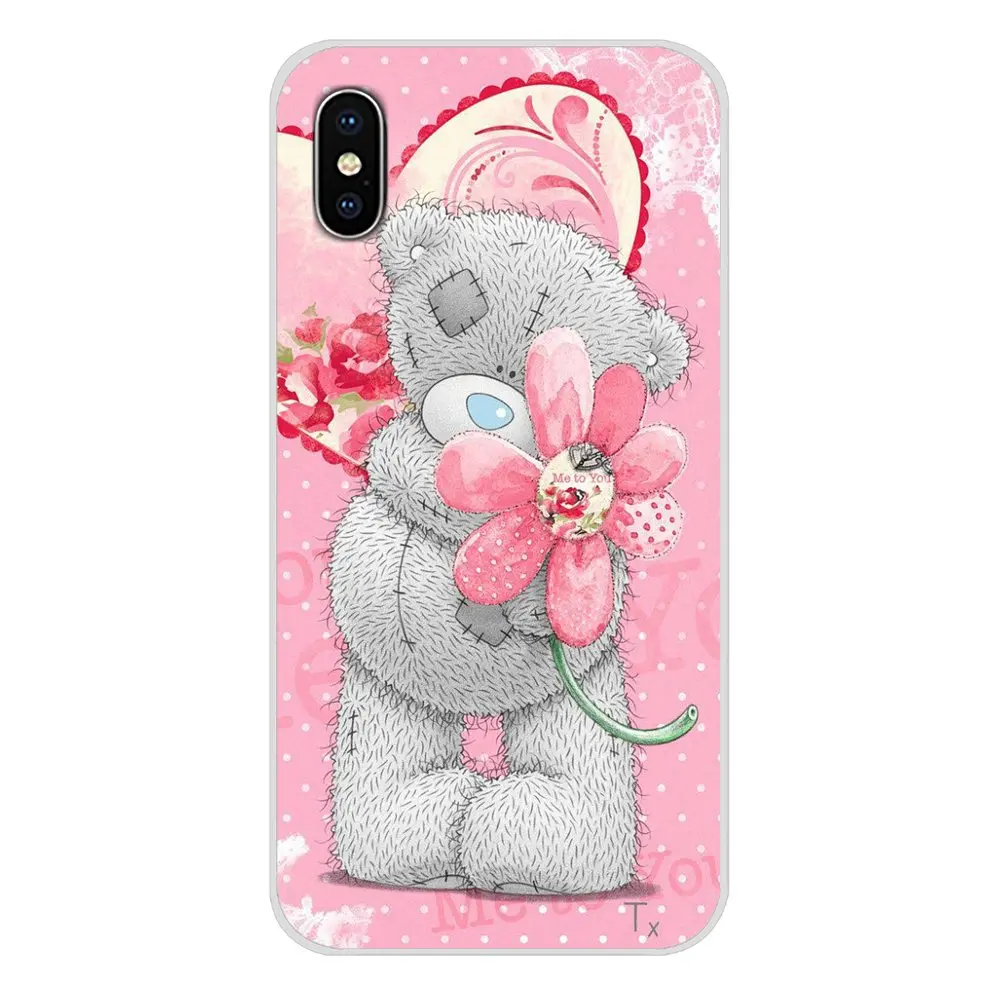 Для Apple iPhone X XR XS 11Pro MAX 4S 5C SE 6S 7 8 Plus ipod touch 5 6 прозрачные чехлы из ТПУ мишка Тедди DIY