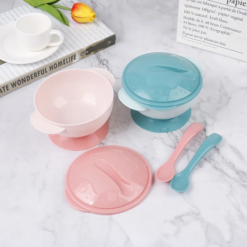 

Baby Learning Dishes With Suction Cup Kids Safety Dinnerware Set Assist Bowl Temperature Sensing Children's For Tableware Plate