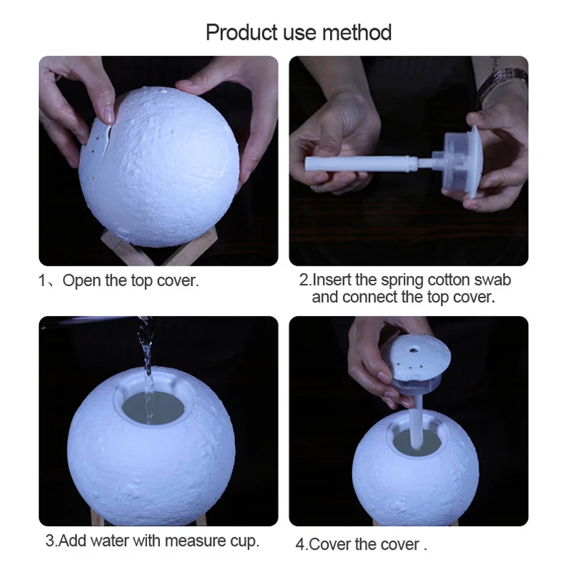 

KBAYBO 880ML Air Humidifier Ultrasonic Humidifiers Portable Air Mist Maker Aromatherapy Diffuser Aroma Mist Maker for Home