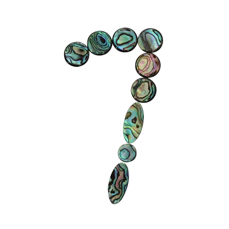 9 шт./компл. Abalone оболочка саксофон клавишные вставки Замена для Tenor/ Alto/ Soprano Sax