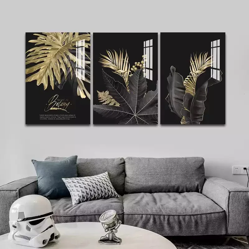 

Nordic Wall Art Gold Plant Picture Green Plants Posters and Prints Gold Quote Canvas Painting Art Wall Picture Home Decoration