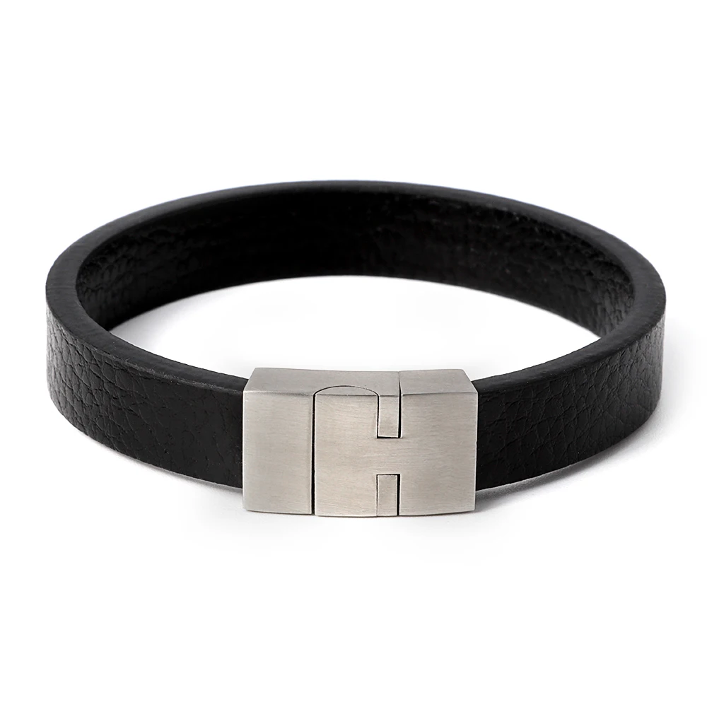 Новое поступление кожаный браслет для женщин и мужчин с металлической пряжкой