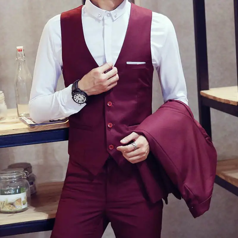 Жилет для отдыха мужской винно красный жилет свадьбы официальных мероприятий