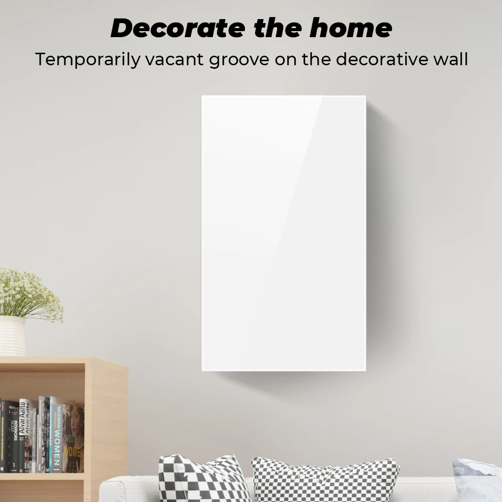 Пустой декоративный настенный выключатель SMATRUL США Бразилия закаленное стекло