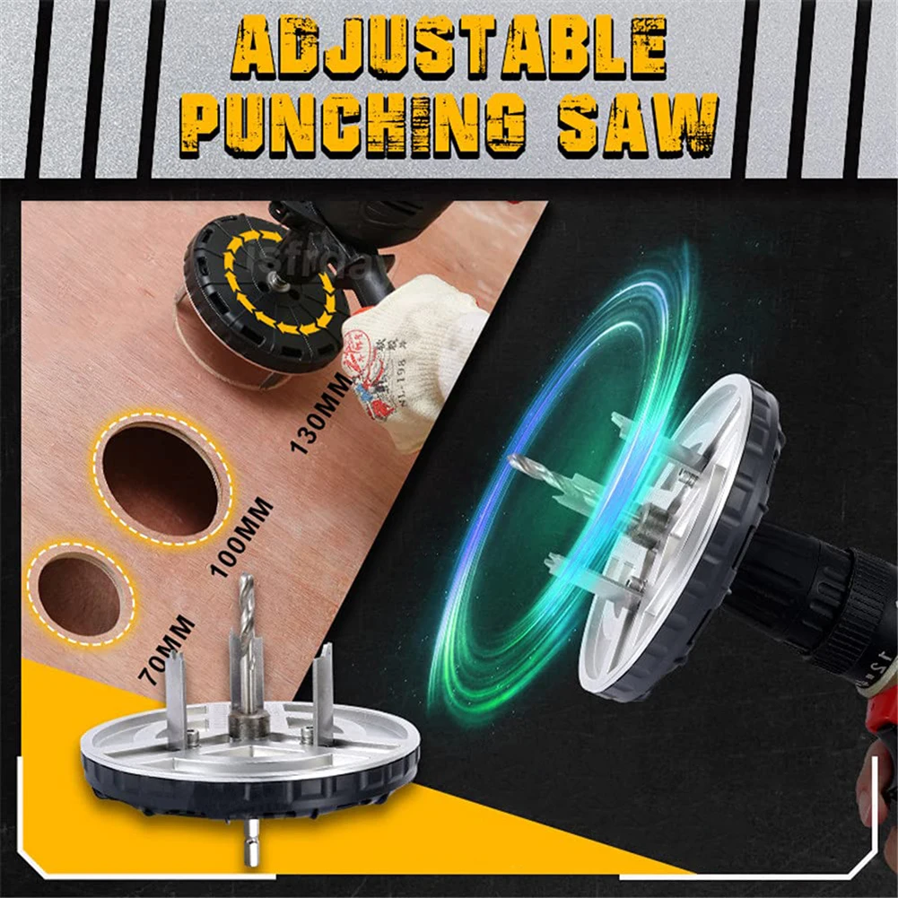 

Adjustable Punching Saw Tool Woodworking Hole Cutting Drilling Punching Saws for Puncher Carpenter Accessories