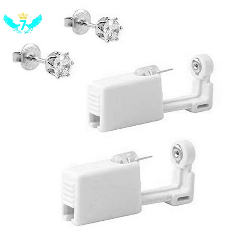 

Safe Body Piercing Gun Piercing Pack With Titanium Labret Lip Eyebrow Tongue Barbell Ear Cartilage Helix Earrings