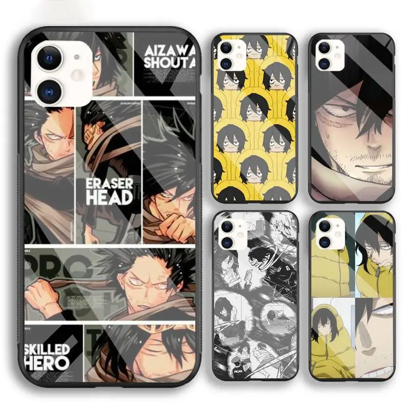 

Eraserhead Shota Aizawa Phone Case For Iphone 6 6s 7 8 Plus XR X XS XSmax 11 12 Pro Mini Max Tempered Glass