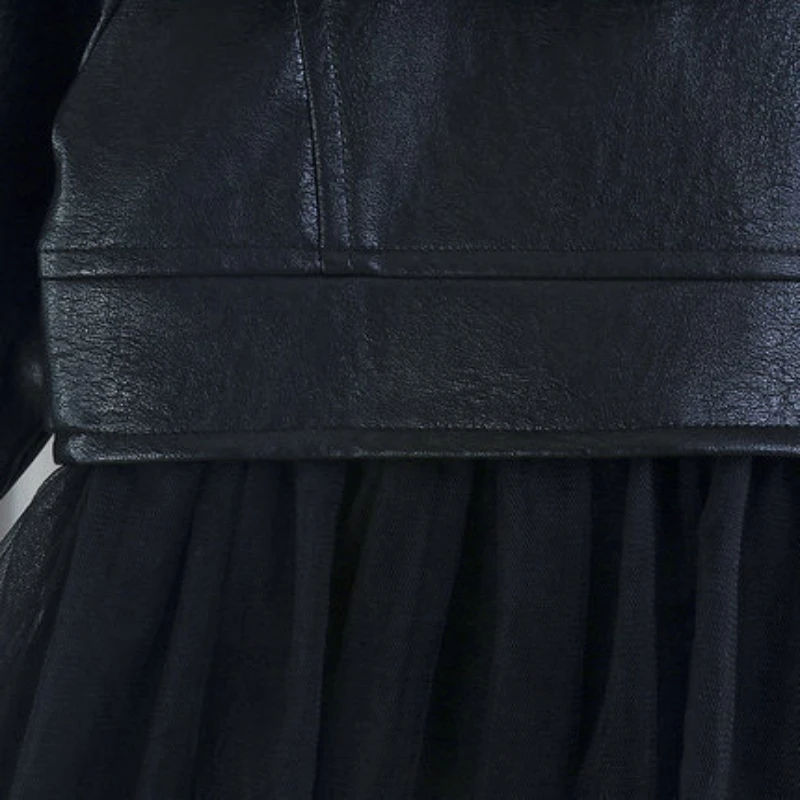 

Fall Newborn Baby Girls Dress Clothes Baby Jacket Dresses for Girls Long Sleeve Pu Leather Clothing Outfits Toddler Girl Clothes