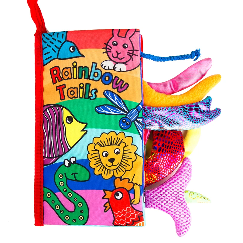 Детские книжки Pudcoco тканевая 3d-книга с животными и хвостом детская головоломка 2020
