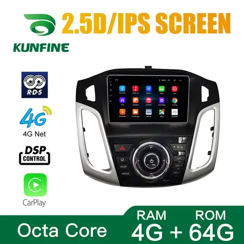 Автомобильный радиоприемник для FORD Focus 2012-2018 Восьмиядерный Android 10,0 автомобильный DVD-плеер с GPS-навигацией безdeckless автомобильный стерео голов...