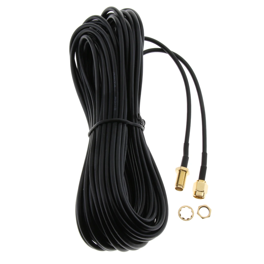 2 Упак. 32 8 фута с низкой потерей коаксиальный удлинитель (50 Ом)-RP SMA папа к RP