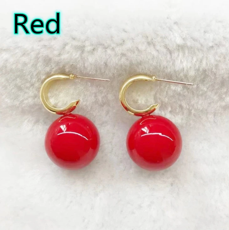 

2021 Fashion Big Pearl Dangle Earrings for Women Party Wedding Jewelry