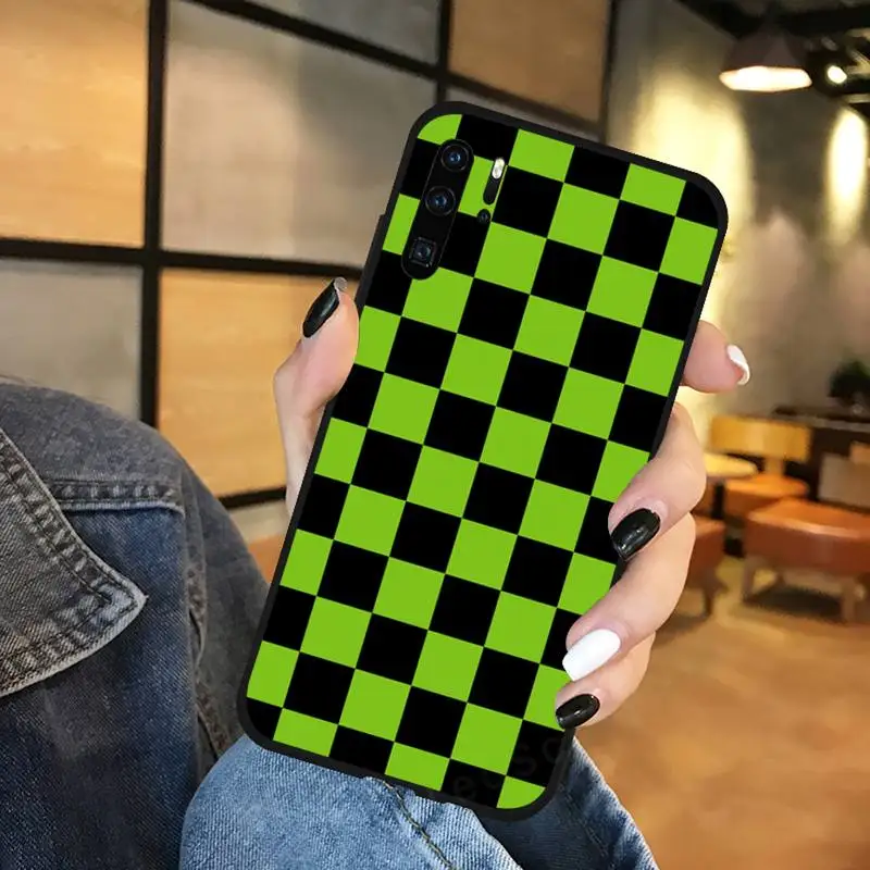 

Checkerboard flowers geometry Phone Case For Huawei Enjoy 7 7s 8 8e 9 9e 10 plus P8lite 2017 Honor 5a view9 play 3e