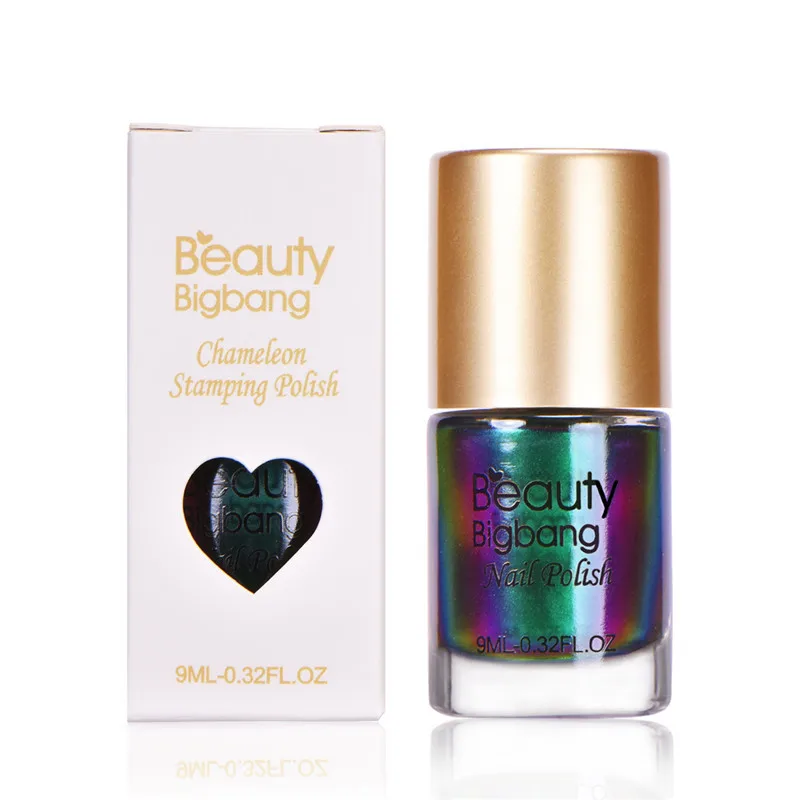 BeautyBigBang 9 мл 5 цветов хамелеон лак для стемпинга лак для дизайна ногтей Прочный ноготь лак Перманентный
