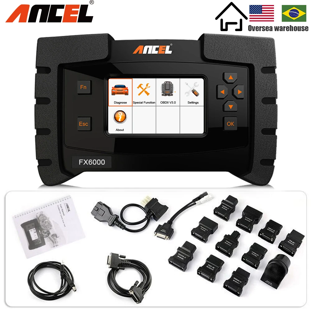 ANCEL FX6000 OBD2 автомобильный сканер автомобильный диагностический инструмент полные системы ABS DPF масляный ключ TPMS ДИАГНОСТИКА автомобиля OBD2 обновление бесплатно