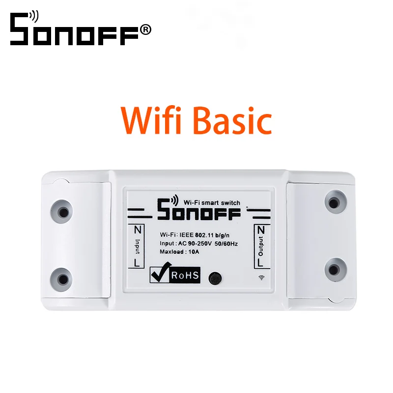 sonoff wifi basic Smart Home SONOFF R3 WIFI DIY Smart RF Control Switch Wireless Remote Switch Automation Modules Works with Alexa Google Home - Комплект: sonoff wifi basic