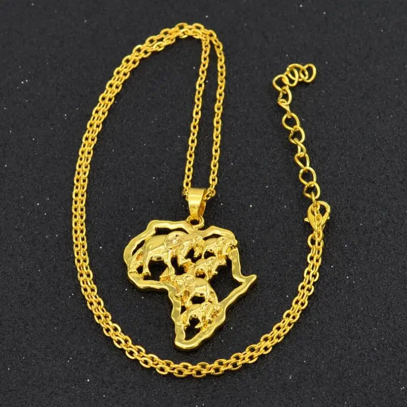 Кулон Карта Африки ожерелье для женщин и мужчин/эфиопские ювелирные изделия