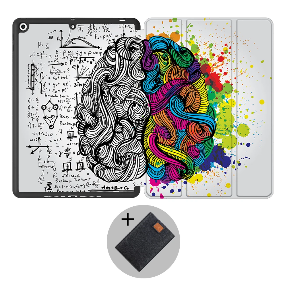 IPBC01 Чехол для планшета MTT, для iPad 7 поколения, 10,2 дюймов,, ТПУ, мягкая задняя крышка из искусственной кожи, флип, умный чехол с карандашом, сумка для планшета, чехол - Цвет: IPBC01