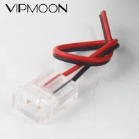 5pcs 2pin 10mm 2pin 8mm led connector with power wire free welding connector cable for 3528 5050 led strip light pcb ribbon