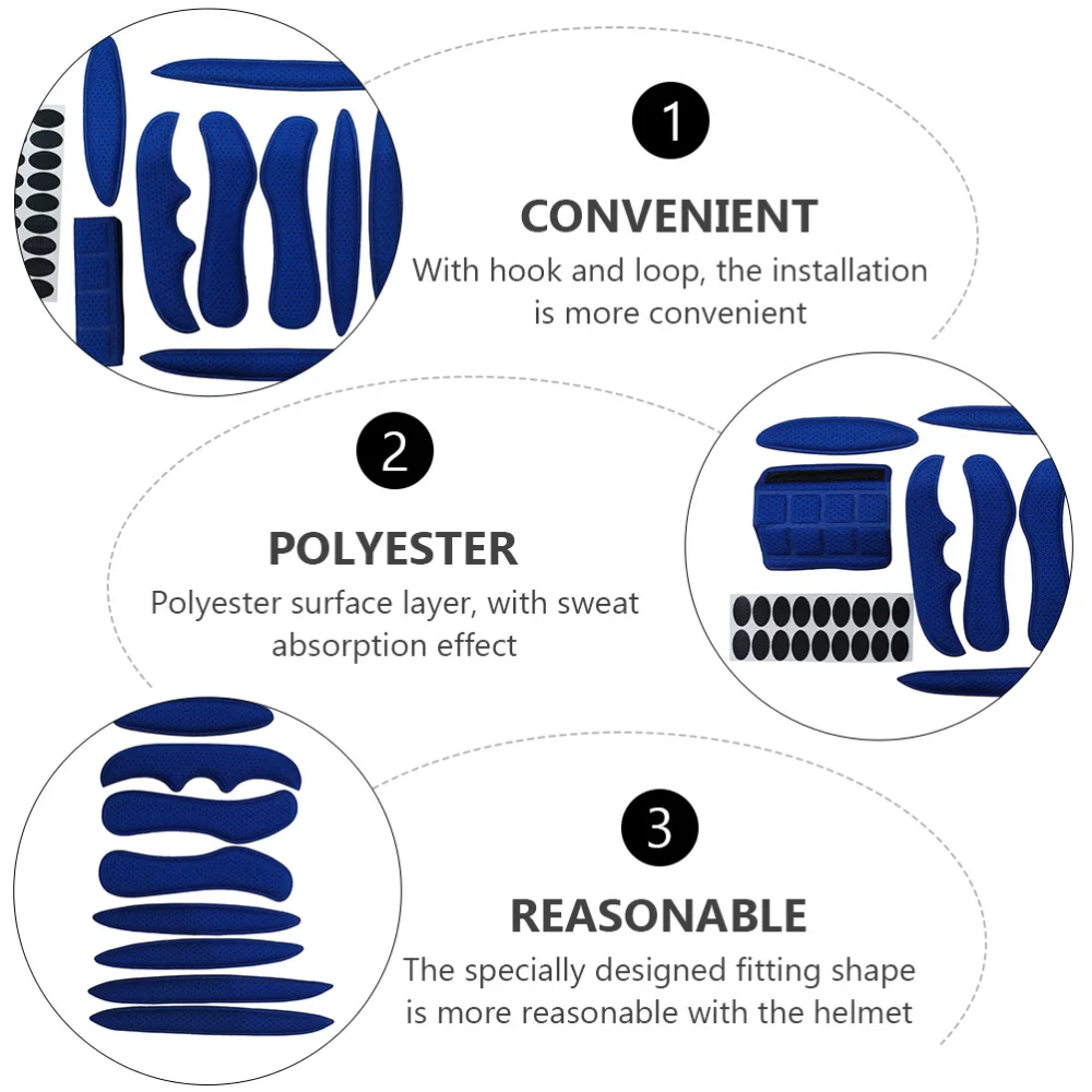 

1 Set Replacement Helmet Pad Absorption Helmet Sponge Pad Damping