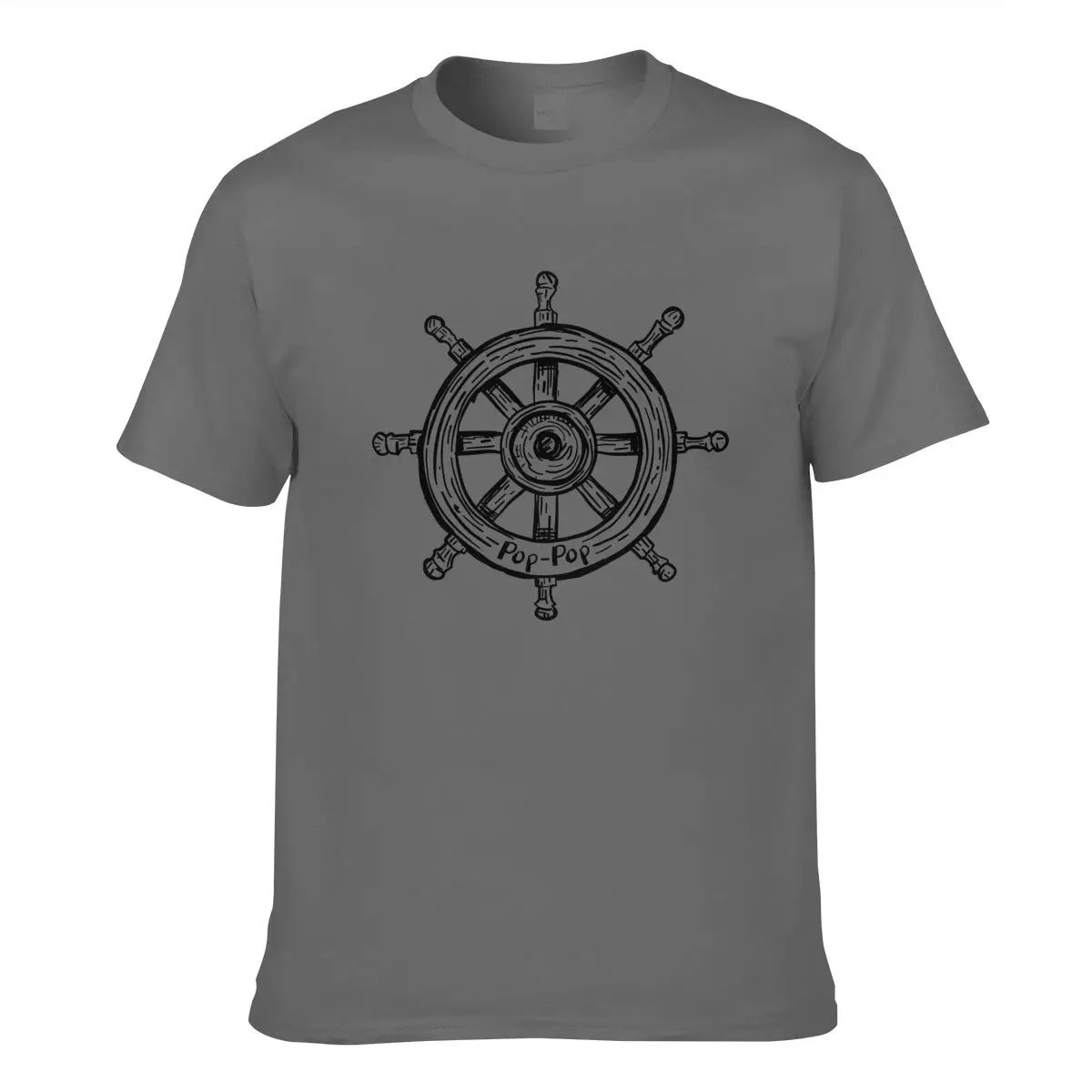 

Mens Short Sleeve Cotton Soft Breathable Mens t shirts Pop Pop Captain Printing Top Casual Fashion Street Wear Camping Fishing