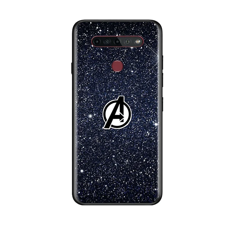 

Marvel Avengers A Logo For LG G8 G8S G8X V30 V30S V40 V50 V50S V60 Q60 ThinQ 5G Soft Shell TPU Silicone Black Cover Phone Case
